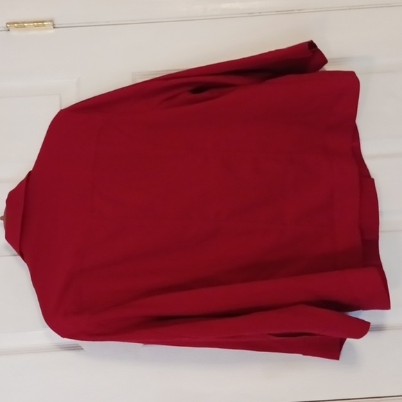 Christopher & Banks red 3/4 sleeve button-down blouse jacket size XL - Picture 6 of 6